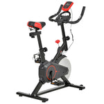HOMCOM Indoor Exercise Bike With Adjustable Height, Resistance