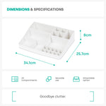 Large Desk Organiser Tray - White