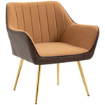 Accent Chairs Velvet Armchairs Living Room Bedroom | One Size | Brown