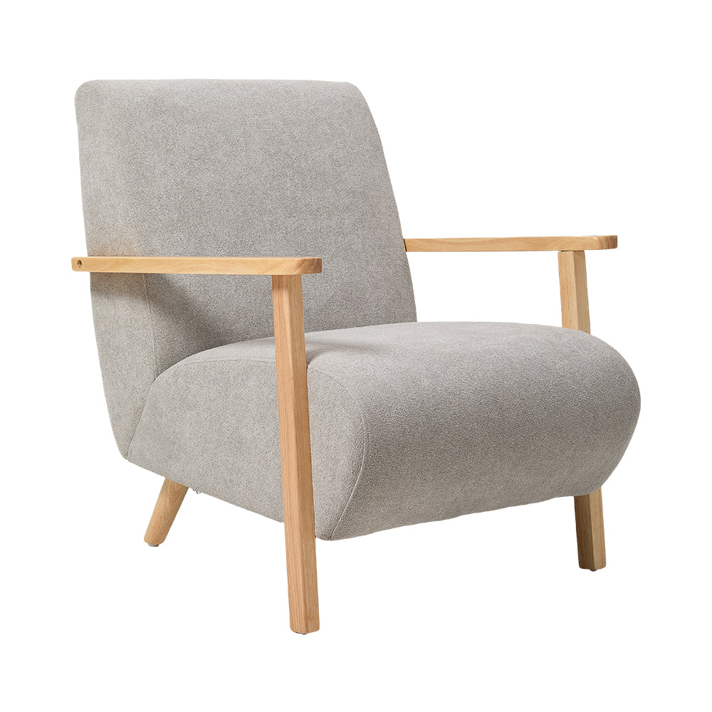 Chenille Upholstered Armchair | Grey