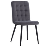 4pcs Tufted Modern Armless Dining Chairs With Metal Legs