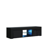 Loom Tv Unit 130cm With Led Lights | Black