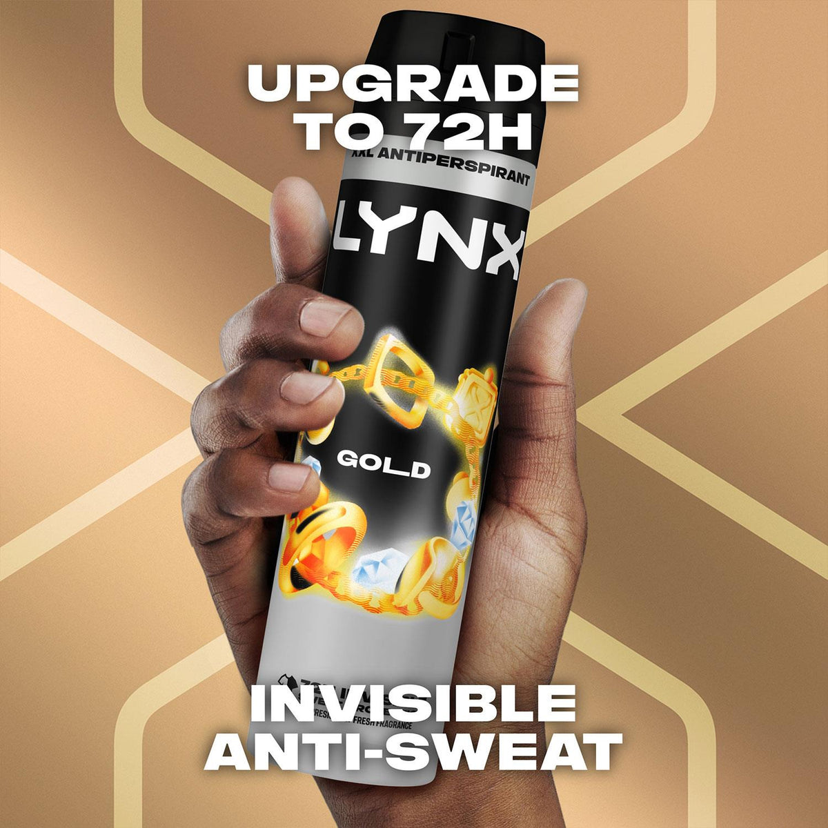 Xxl Anti-perspirant Deodorant Body Spray Gold 72h Protection 250ml | Set of 18