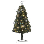 5/6ft Artificial Christmas Tree With Led Blue Red/Blue | 5ft | Blue