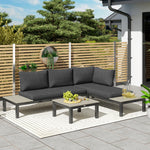 3pcs Garden Sectional Sofa Side Table Furniture Set