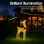 Xmas Haus 45cm Gold Rattan Led Christmas Festive Holiday Dee