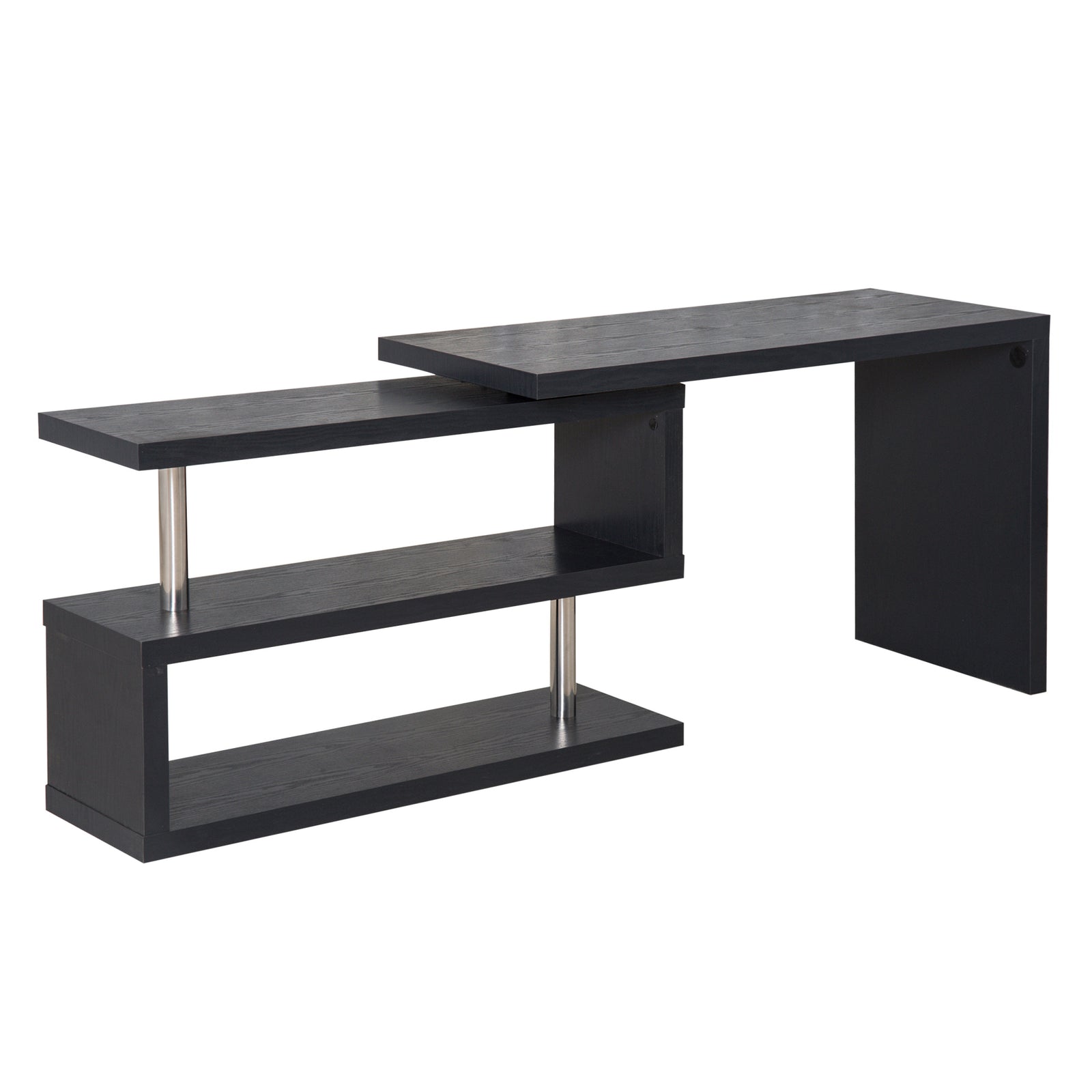 Corner 360-degree Rotating L-shaped Computer Desk Writing Table