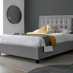 Brandon Fabric Ottoman Bed | King | Grey