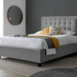 Brandon Fabric Ottoman Bed | Double | Grey