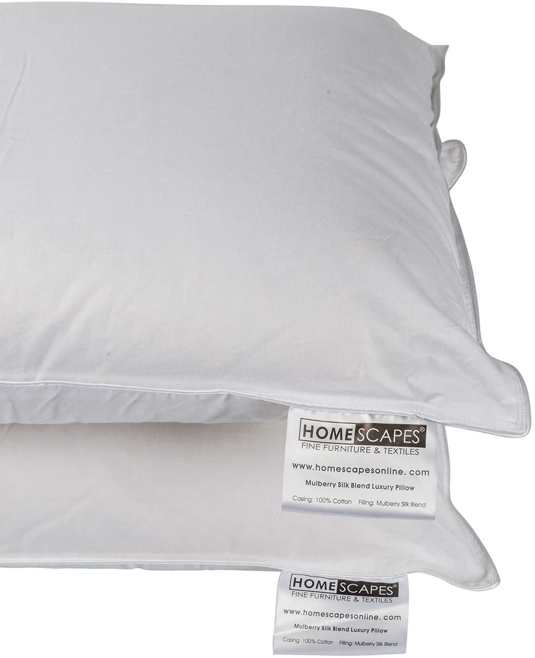 Pure Mulberry Silk Blend Pillow Pair With 100% Cotton Casing