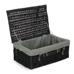 Wicker 45cm Black Willow Basket | Gray