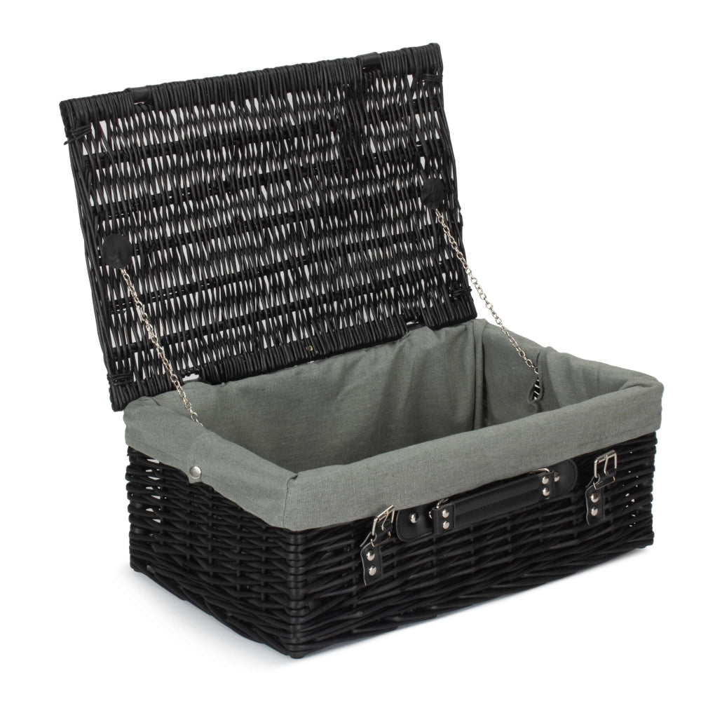 Wicker 45cm Black Willow Basket | Gray