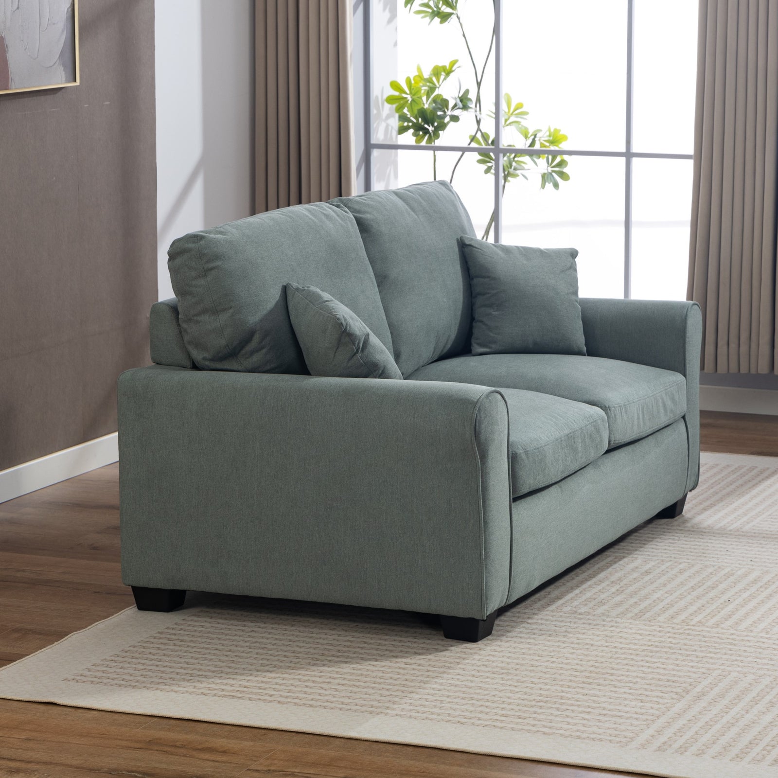 Lewiston Fabric Pull Out Sofabed | Duck Egg
