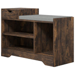 Upholstered Entryway Shoe Bench With Storage Drawer | One Size | Brown