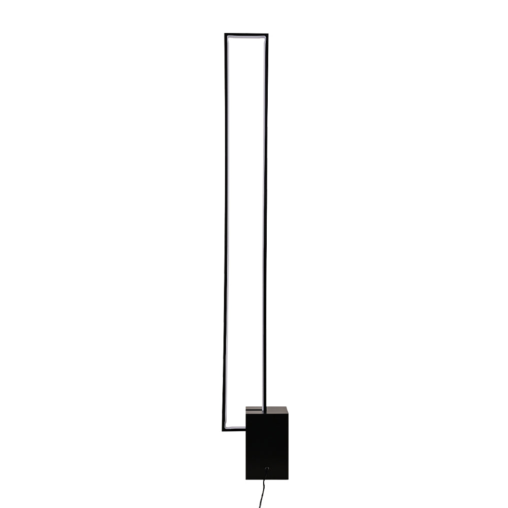 Breeins Metal Rectangular Led Floor Lamp With Black Base