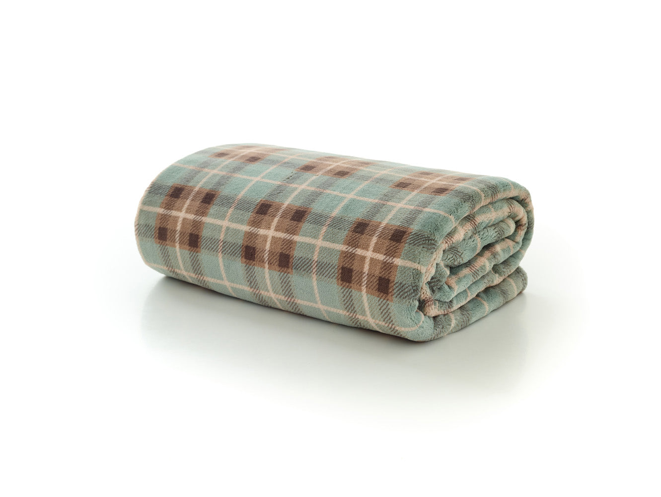 Highland Fell Check Throw Green – 140x180cm Ultra Soft Blanket | 140cm x 180cm | Green