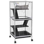Rolling Small Animal Cage For Chinchillas Ferrets Kittens W/ Ramp | Grey
