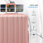 Medium 26" Hard Shell Check In Suitcase 8 Spinner Wheels Hold Luggage | Medium | Rose Gold