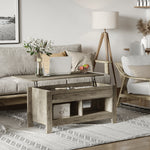 Lift Top Coffee Table With Hidden Storage, Shelf