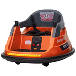 Kids Bumper Car W/ 360-degree Rotation Spin, Lights, Music | Orange