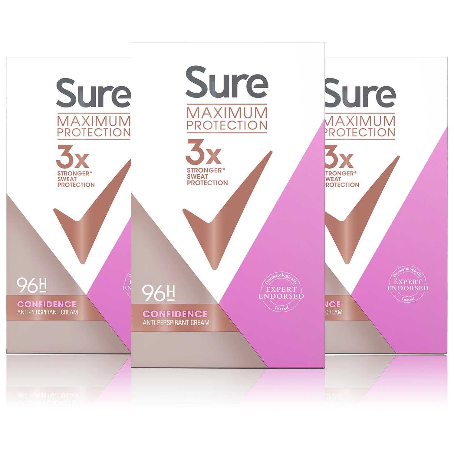 Women Maximum Protection Anti-perspirant Deodorant Cream, 45ml, 3pk | 3