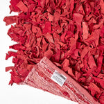 Dallas Leather Shaggy Rug | 150cm x 240cm | Red