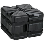 Gazebo Weights Set Of 4, Hdpe Water Or Sand Filled W/ Straps