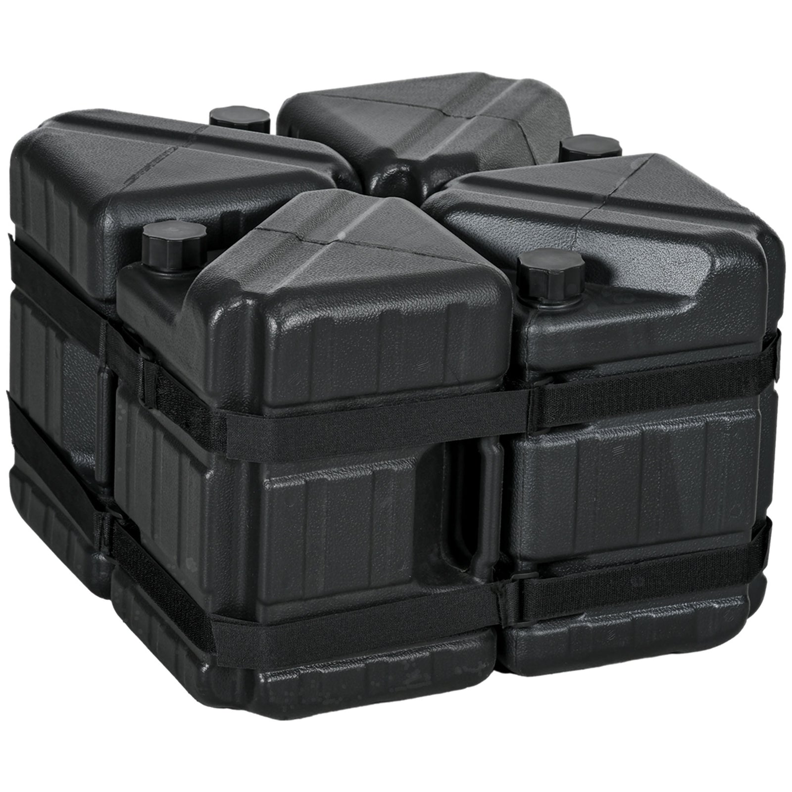 Gazebo Weights Set Of 4, Hdpe Water Or Sand Filled W/ Straps