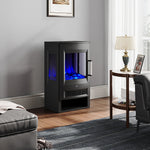 Freestanding Electric Fireplace Heater With Remote & Touch Screen – 8 Led Flame Colors, 2 Heat Settings (900w/1800w)
