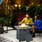 40,000 Btu Gas Firepit Table W/ Protective Cover