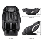Zero Gravity Full Body Massage Chair With Heat And Handheld Remote Reclining Back, Foot Roller, Air Compression, Shiatsu Massage For Home And Office | Black