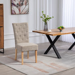 Set Of 2 Pienza Fabric Dining Chairs | Brown
