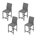 Set Of 4 Upholstered Bar Stools