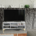 Tide Crest Tv Unit 120cm - Fluted Design | White