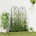 Set Of 2 Metal Garden Trellis, Outdoor Trellis Panels