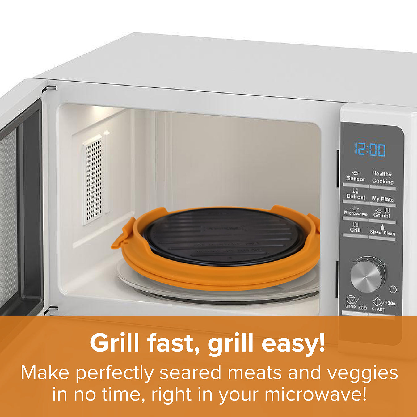 Von Home Snap Grill – Microwave Grill Pan