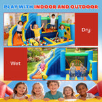 AIYAPLAY 8 In 1 Bouncy Castle For Kids, Inflatable Bounce House With Slide