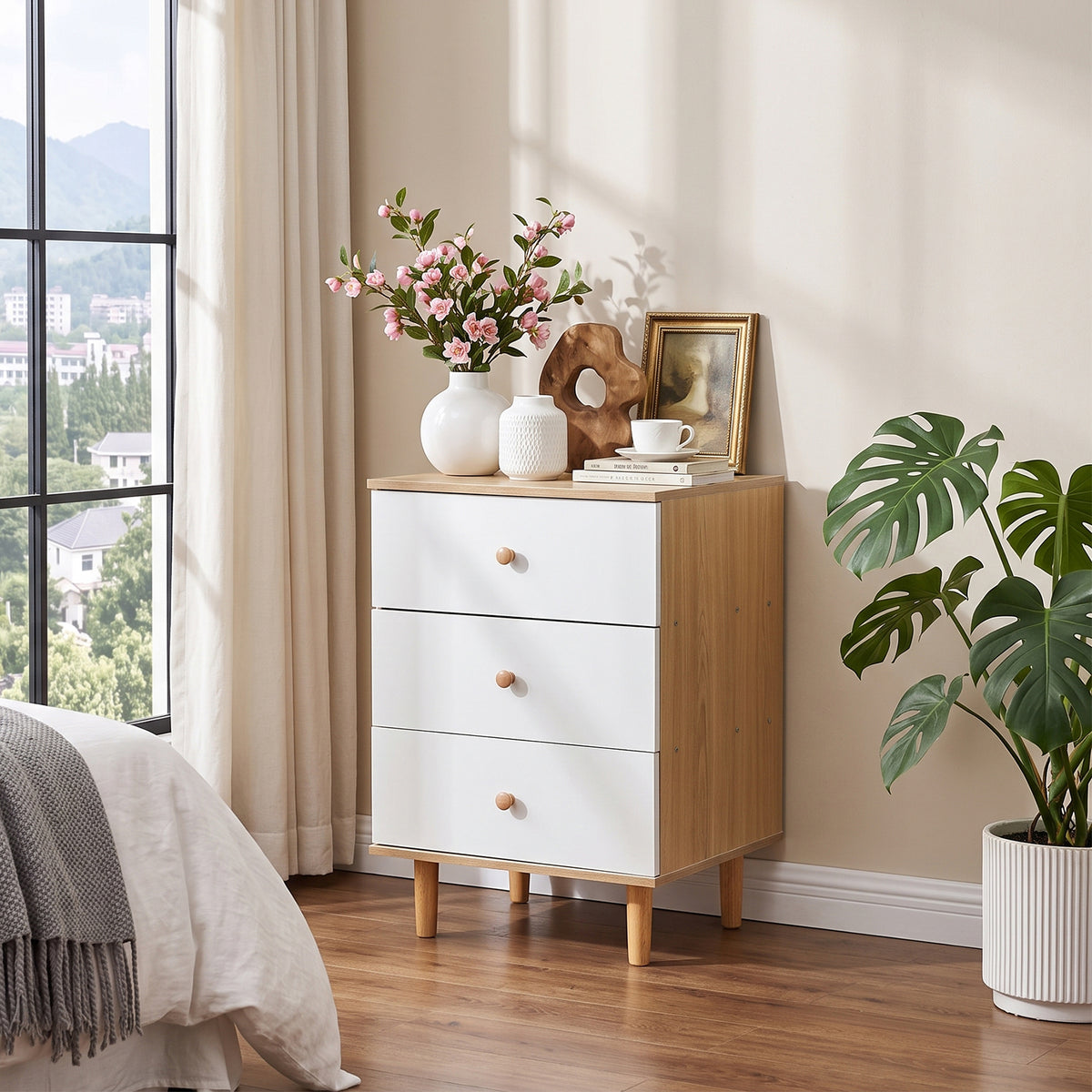 Breeins 3-drawer Bedside Table Nightstand