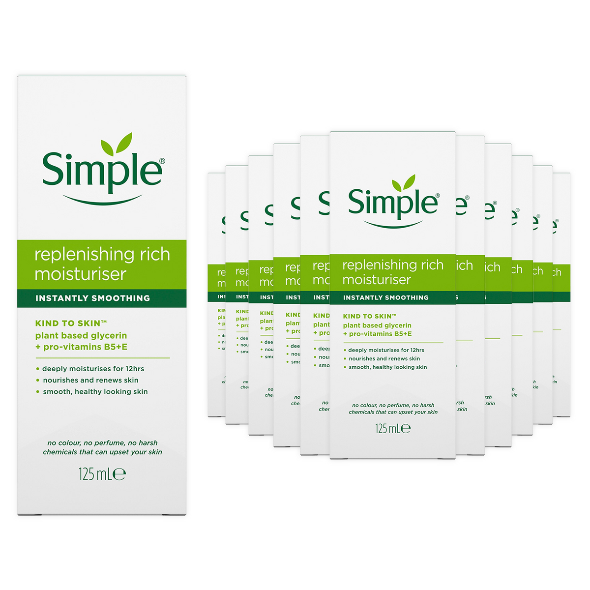 12 X 125ml Kind To Skin 12h Moisturisation Replenishing Rich Moisturiser | Set of 12 | White