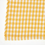 Cotton Gingham Check Rug Hand Woven | 120cm x 80cm | Yellow