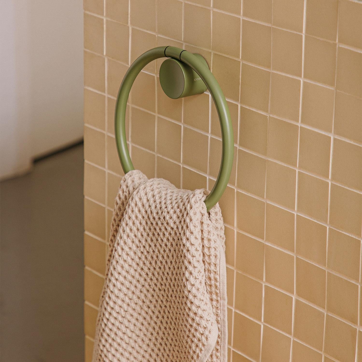 Towel Ring, 20cm Diam, Green, Award-winning Design, Geyser Collection