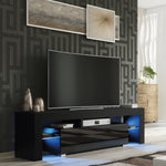 Aria Tv Unit 160cm With Led Lights | Black