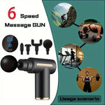 Dyzi Mini Massage Gun Deep Tissue Portable 6 Speeds Handheld Muscle Massager