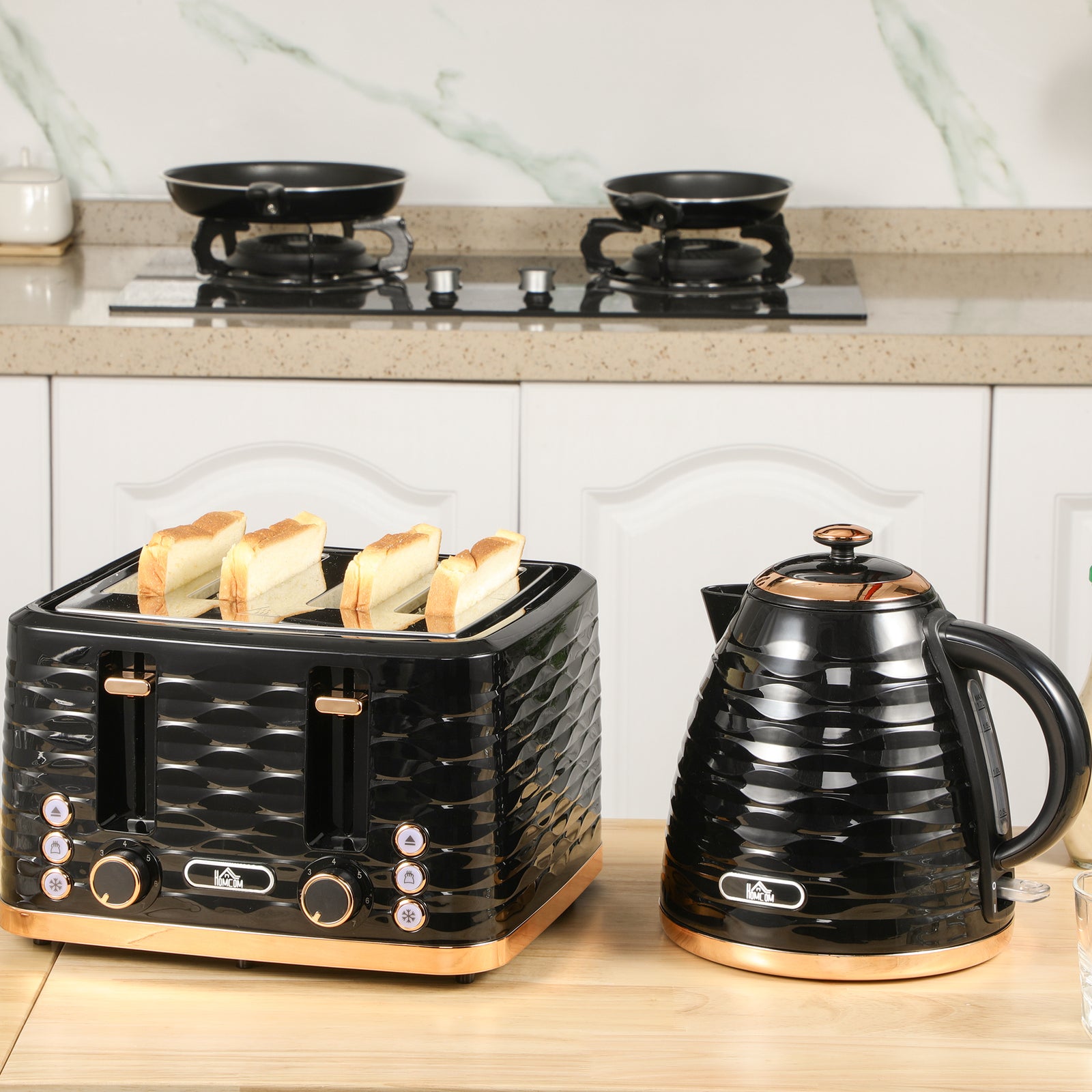 Kettle And Toaster Set 1.7l Boil Kettle And 4 Slice Toaster | One Size