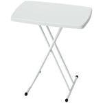Folding Coffee Table, Height Adjustable Bistro Table | White
