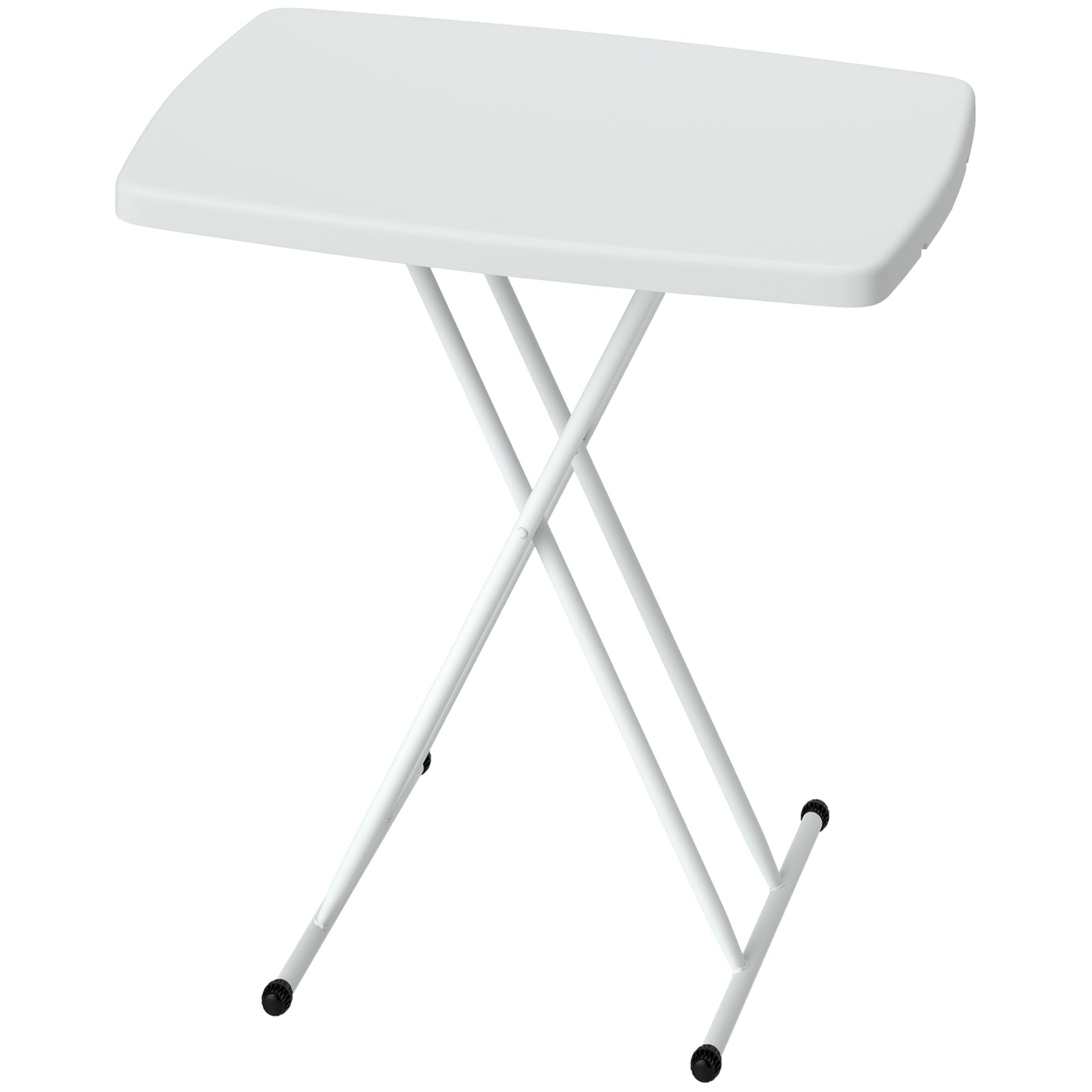 Folding Coffee Table, Height Adjustable Bistro Table | White