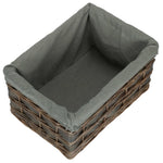 Grey Scandi Storage Basket With Grey Lining | Medium | Gray