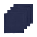 Plain Cotton Fabric 4 Napkins Set | 45cm x 45cm | Navy Blue