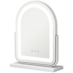 Vanity Mirror With Lights, 3 Colour, 360° Rotation | Small | White