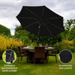 2.7m Led Tilt Parasol | Black